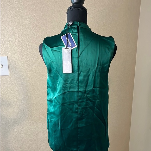 Rachel Zoe Green Mandarin Collar Blouse - Picture 4 of 4